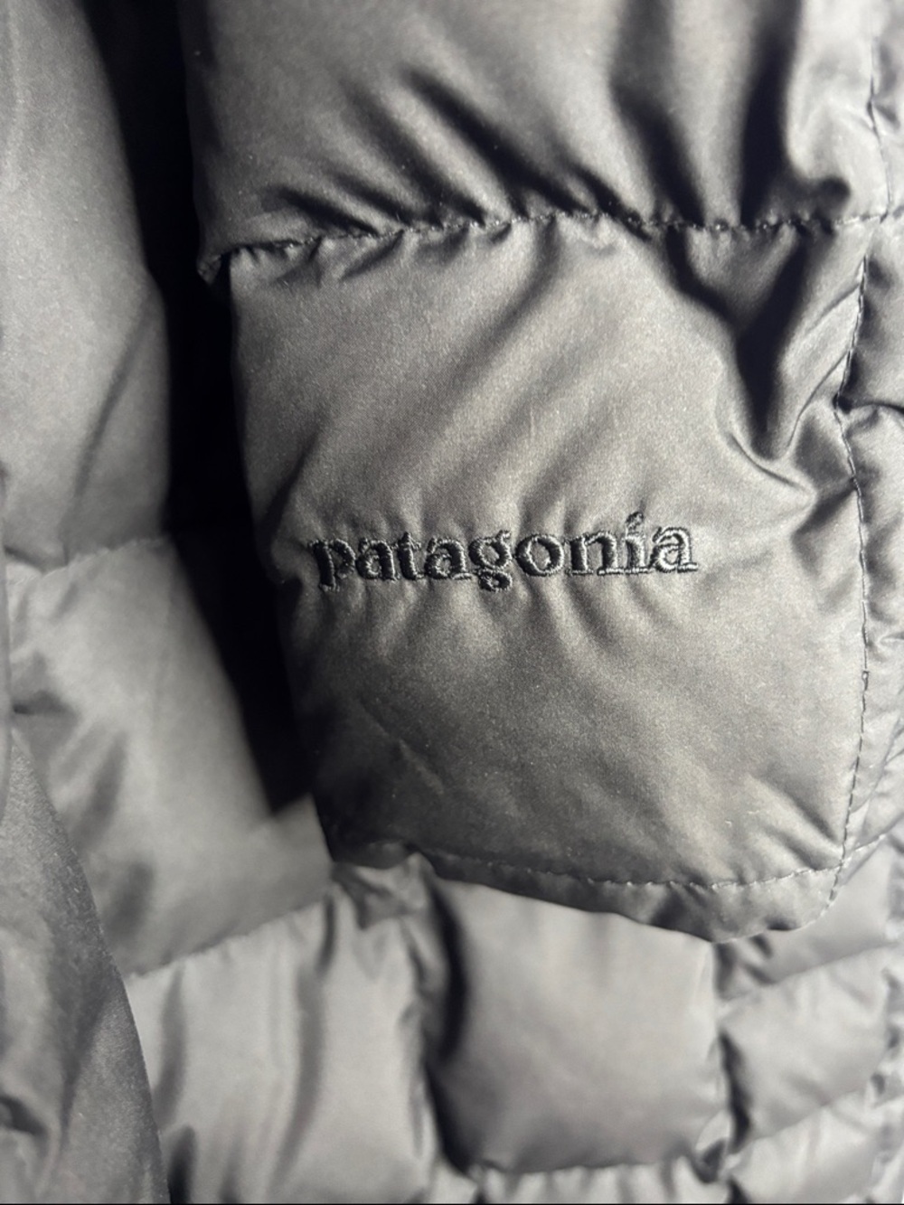 Patagonia Women's Down With It Parka Goose Down Knee Length Coat Medium *flawed - Picture 4 of 15